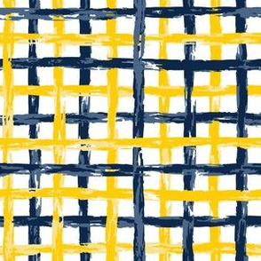 Blue and Yellow Team Color Plaid