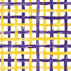 Purple and Yellow Team Color Plaid