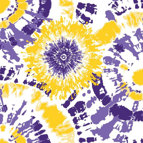 Purple and Yellow Team Color Tie Dye