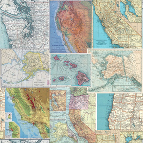 Western States Map Collage