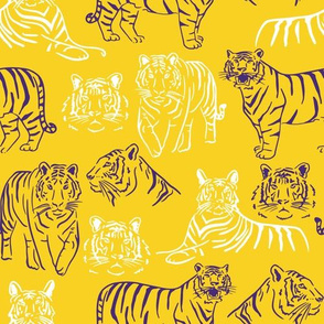 Purple and Yellow Team Color Tigers 5
