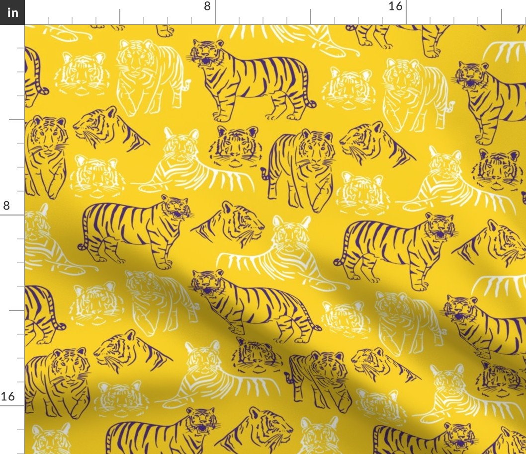 Purple and Yellow Team Color Tigers 5
