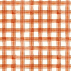 (small scale) Pumpkin Spice watercolor plaid - fall - thanksgiving  - C20BS