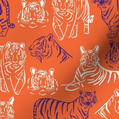 Orange and Purple Team color Tigers 3
