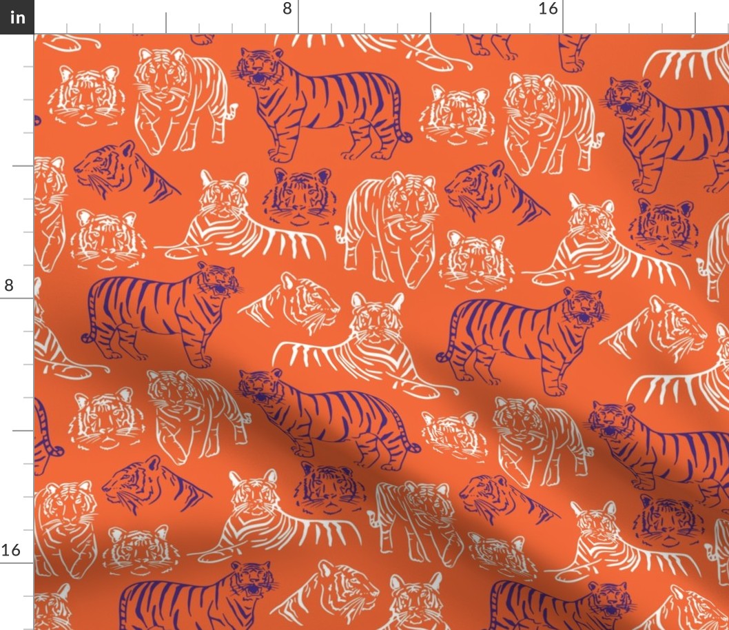 Orange and Purple Team color Tigers 3