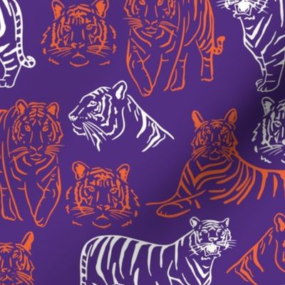 Orange and Purple Team Color Tigers 4