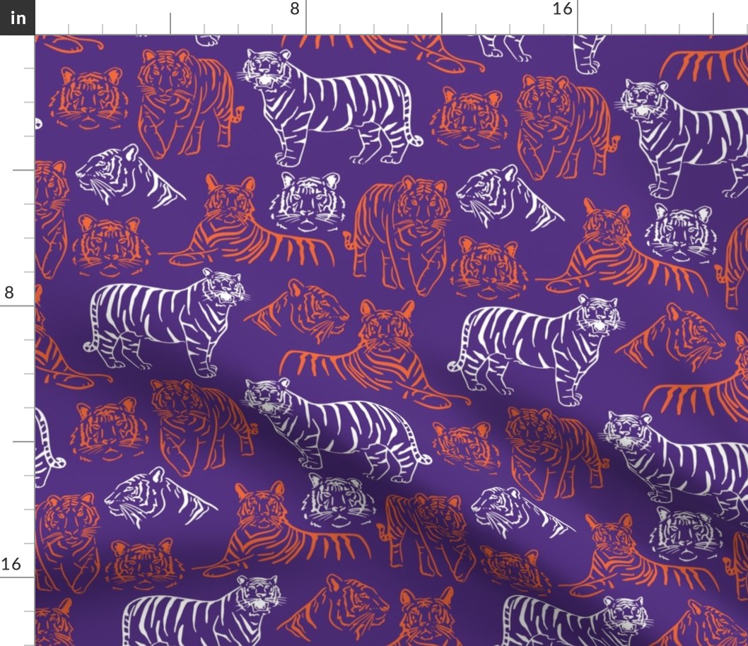 Orange and Purple Team Color Tigers 4