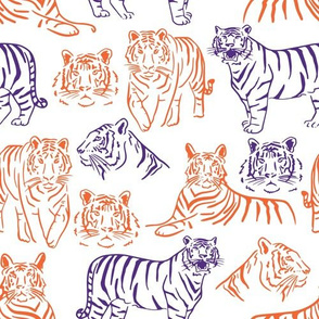 Orange and Purple Team Color Tigers 6