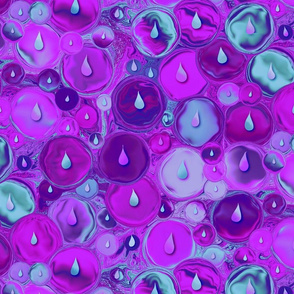 Rainy Lake--pinks and purples