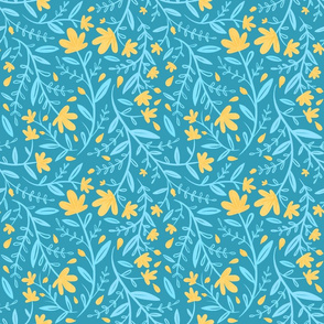 Buds and Blooms (yellow + blue)