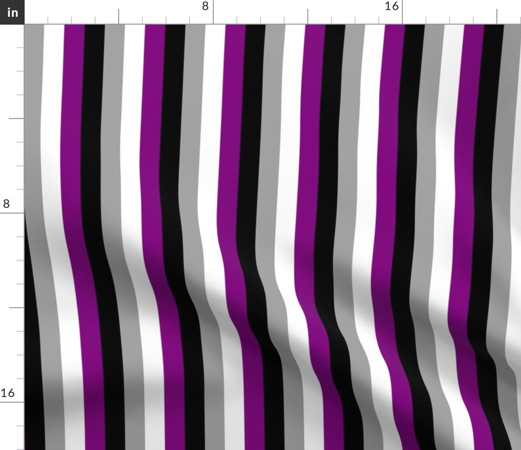 Asexual Small Vertical Stripes