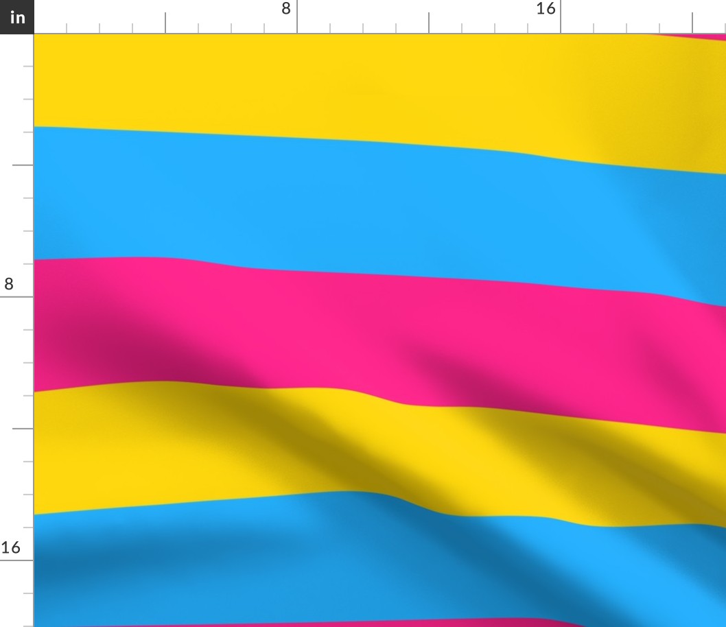 Pansexual 4" Horizontal Stripes Large