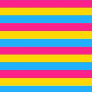 Pansexual 1/2" Horizontal Stripes Mini