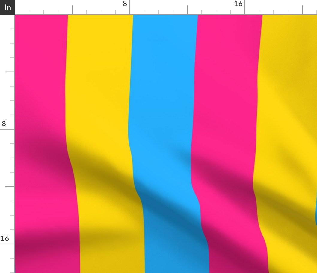 Pansexual 4" Vertical Stripes Large