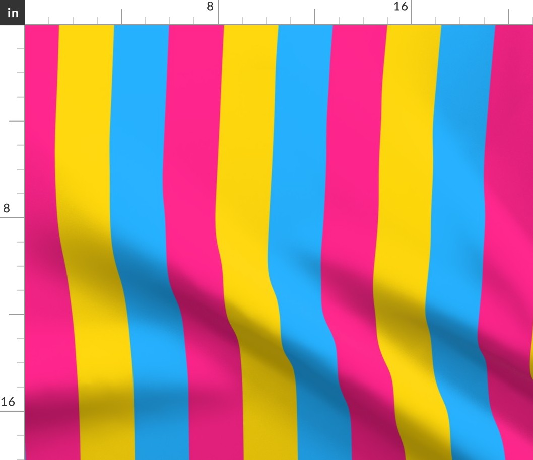 Pansexual 2" Vertical Stripes Medium