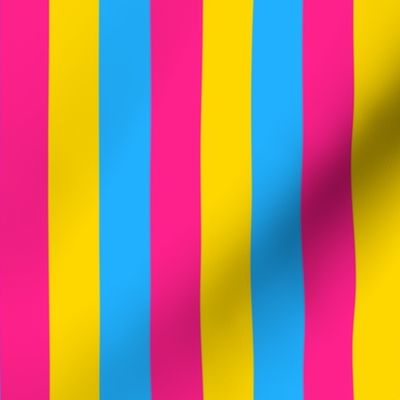 Pansexual 1" Vertical Stripes Small 