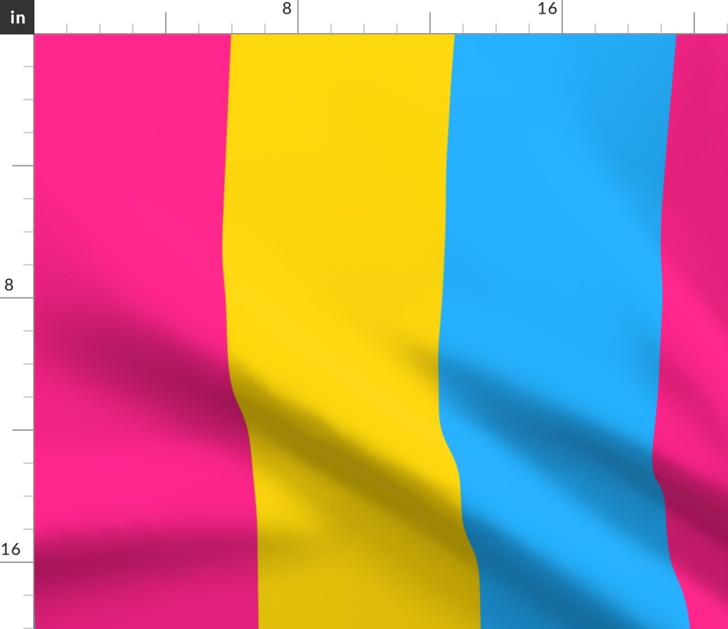 Pansexual 6"  Vertical Stripes X-Large