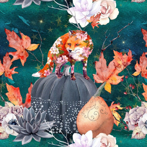 October Floral  Fox