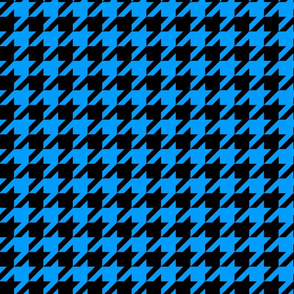 houndstooth black and blue