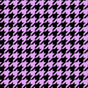 houndstooth black and pastel purple