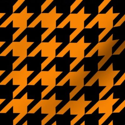 houndstooth black and orange