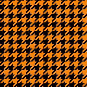 houndstooth black and orange