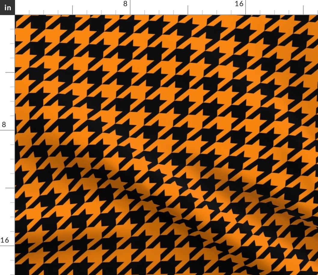 houndstooth black and orange