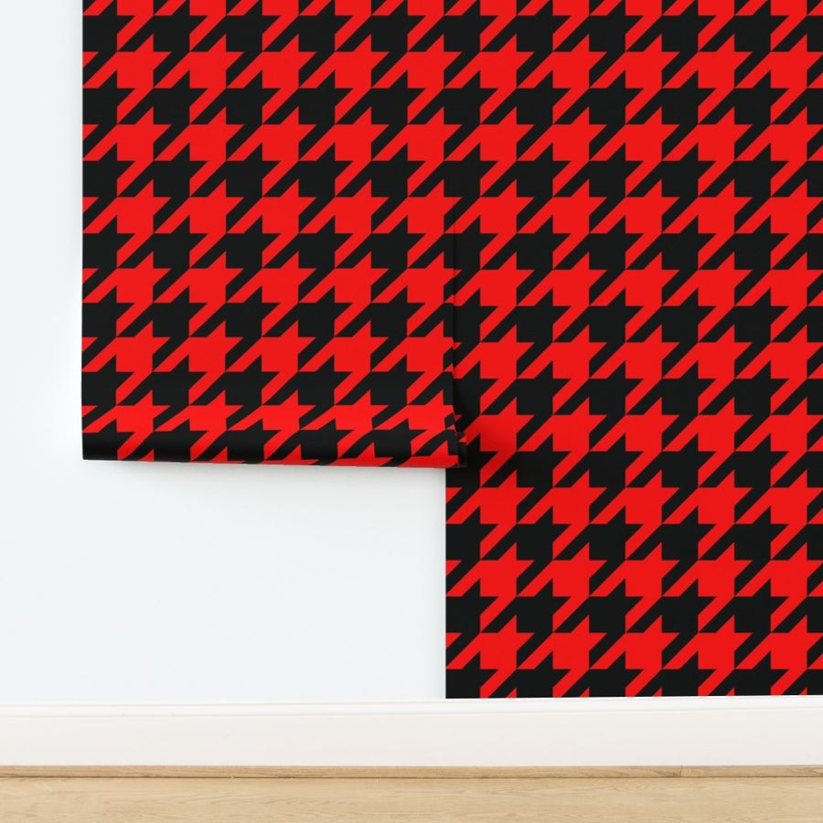 houndstooth black and red