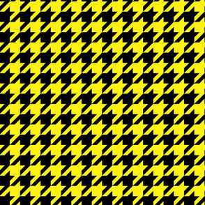 houndstooth black and yellow