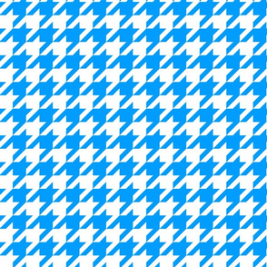 houndstooth white and blue