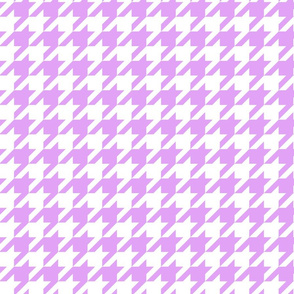 houndstooth white and pastel purple