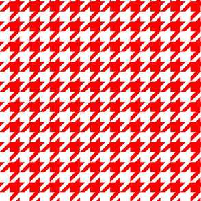 houndstooth white and red