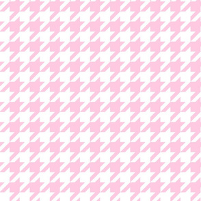 houndstooth white and pastel pink