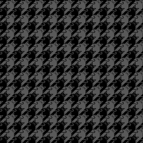 cat houndstooth black and gray