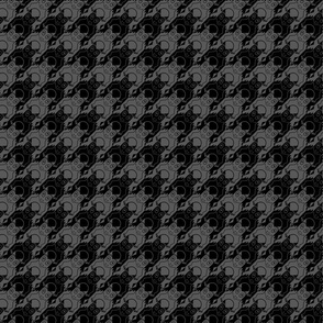 frog houndstooth black and gray