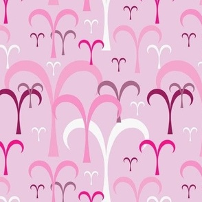 Aries Symbol Pink