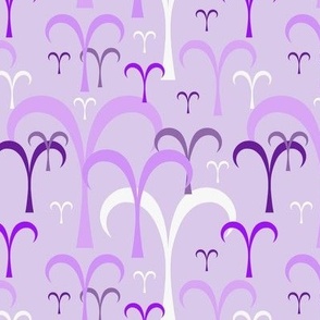 Aries Symbol Purple