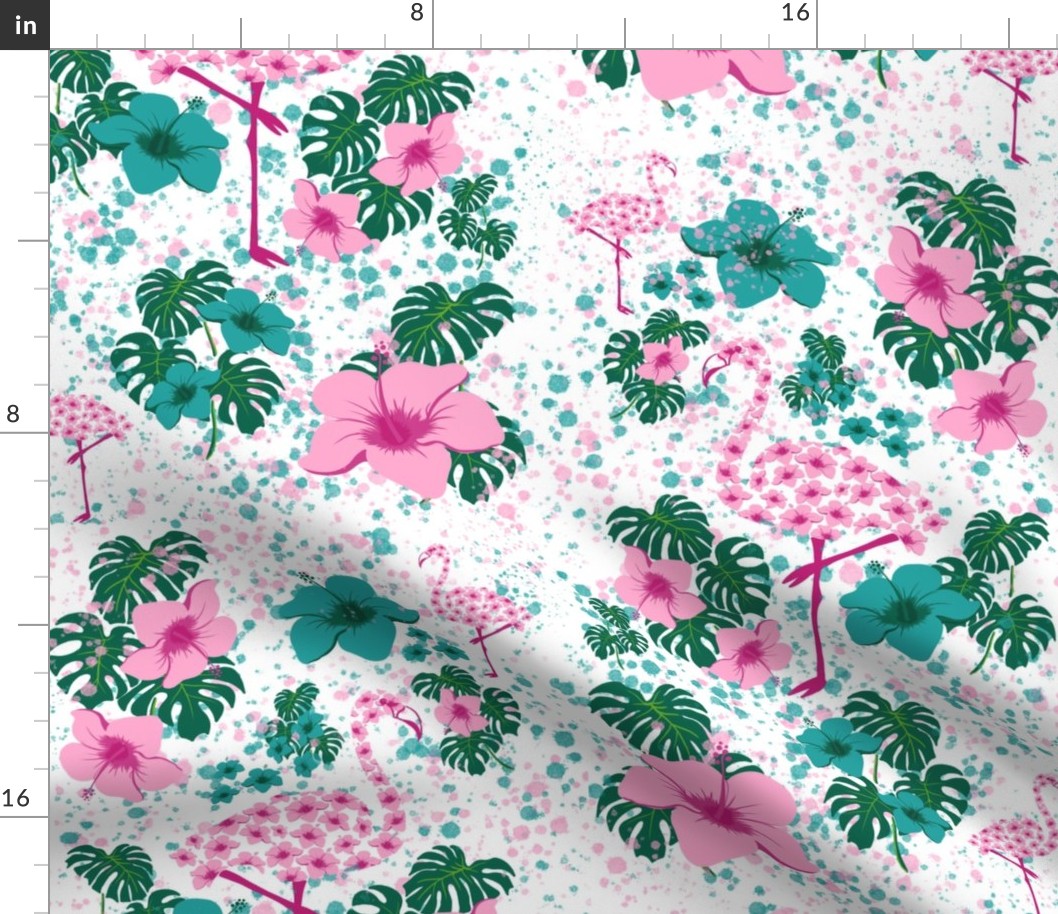 Floral flamingo