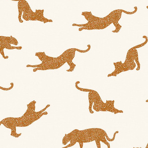 Big Cats with Tiny Dots in Orange / Big Scale