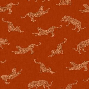 Big Cats with Tiny Dots in Terracotta / Small Scale