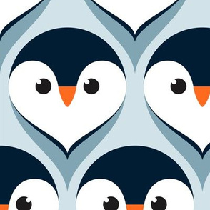 Cheeky baby penguins - large scale