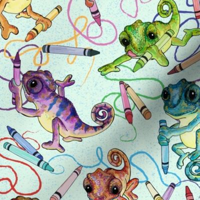 Coloring Chameleons by ArtfulFreddy