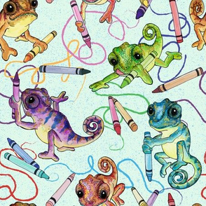 Coloring Chameleons by ArtfulFreddy