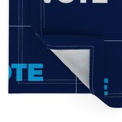 VOTE fabric for cut and sew pleated masks, dark blue background