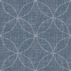 Quilt circles - muted blue
