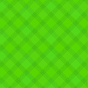 square plaid greens x2