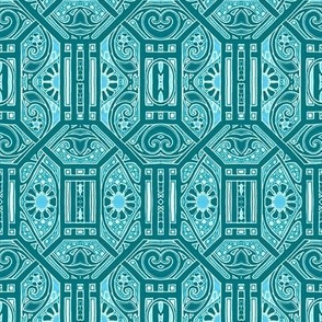 Interlocking Teal Blocks