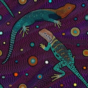 embroidered lizards_2