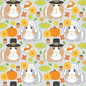 medium Thanksgiving guinea pigs on soft grey