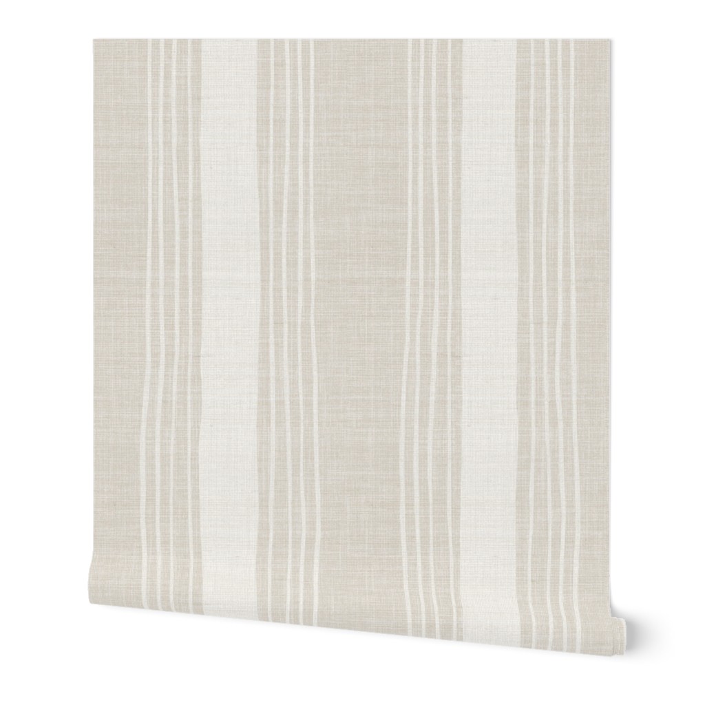 Rustic stripes  - taupe - vertical 